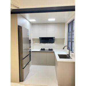 Custom Modular Modern White Shaker Melamine Kitchen Cabinets Furniture