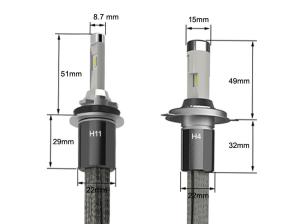 China XHP50 XHP70 Cree LED Headlight Bulbs 9007 6500K -40℃ - +80℃ Operating Temperature factory