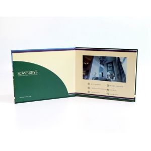 China Business Gift Video In Print Brochure 7 Inch Video Book Custom Printing Hardcover on sale