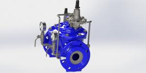 China Blue Stainless Steel Flow Control Valve Water Constant Flow Rate Control Available factory
