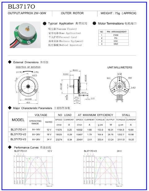 Air Cleaner EC Micro BLDC Motor Miniature Brushless 23000rpm 24V