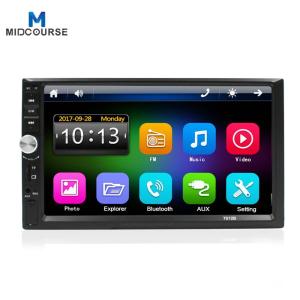 China 7 Inch 2 Din Car Stereo Touch Screen Auto Audio Bluetooth 1080P FM Radio factory