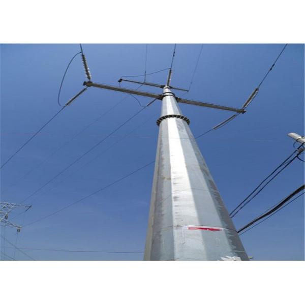 China 5 - 70m Power Monopole Transmission Tower Tensile Tested High Capacity factory