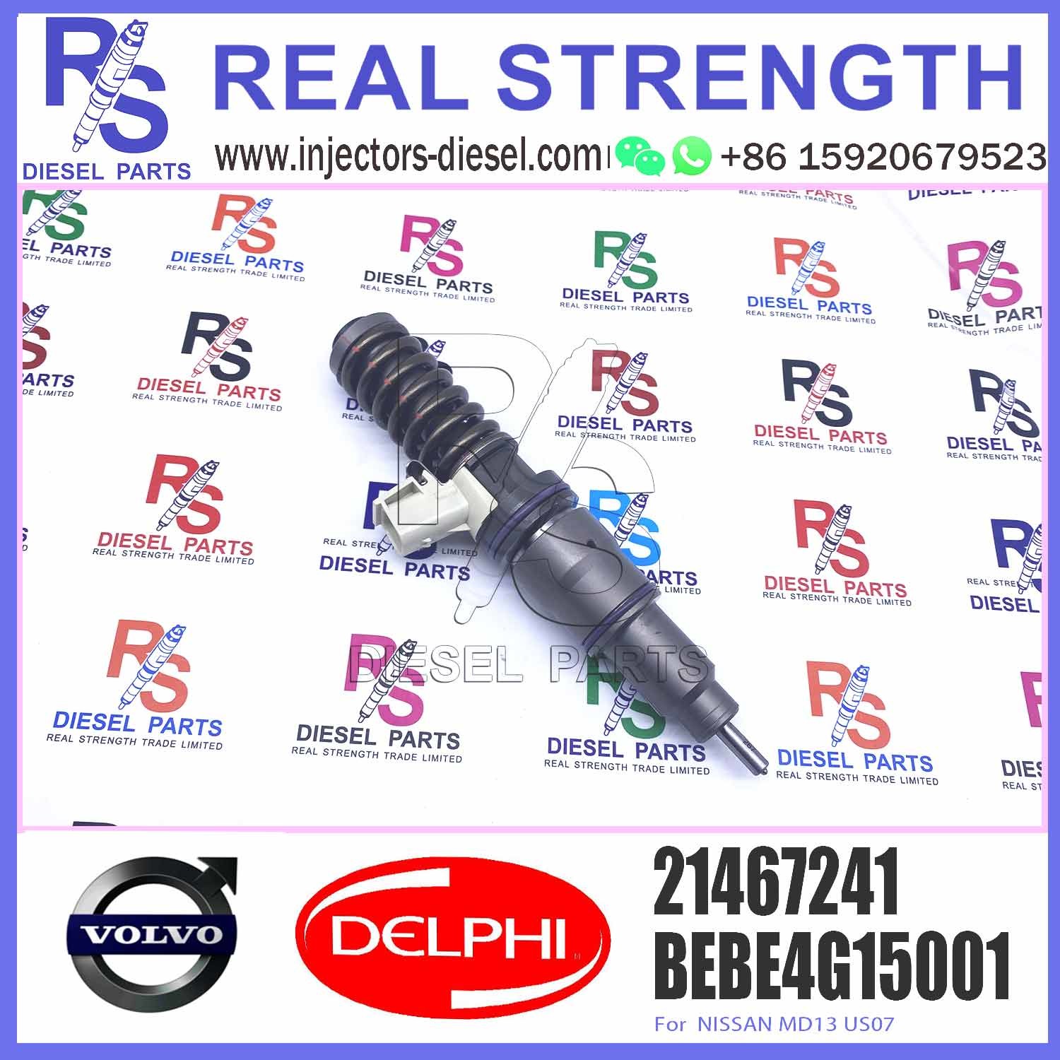 21467241 New Diesel Fuel Injector For E3.4 VOL-VO TRUCK MD13 US07 BEBE4G15001 21467241,22340639