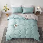 Comfortable Cotton Duvet Cover Set for Home Hotel Hospital School Solid Pattern