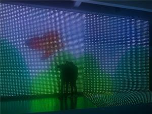 China Waterproof IP67 Pixel Pitch 8.3cm Led Mesh Curtain factory