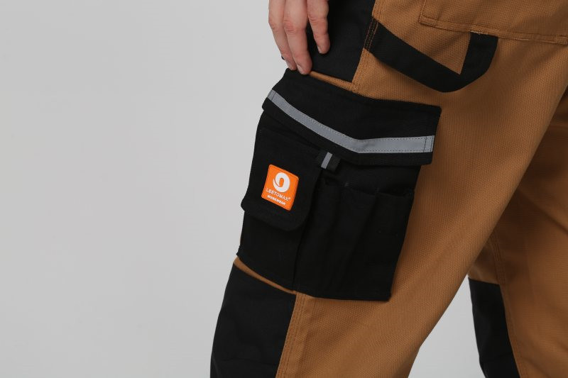 Elasticated Waistband Mens Work Uniforms 320gsm Bib Work Pants