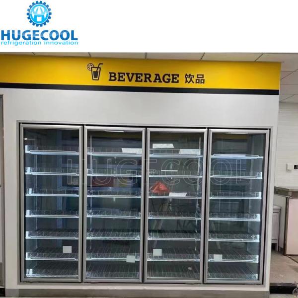 Hugecool Display Walk in Cooler Freezer for Supermarket Large Capacity Cooling