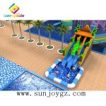 Crocodile Inflatable Water Slide Park With Swimming Pool For Children Outdoor