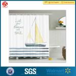 solid color PEVA waterproof plastic shower curtain with fashion printing
