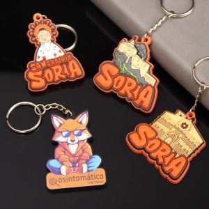 China Customised Soft Pvc Silicone Promotional Keychains Cartoon Anime Key Chains factory