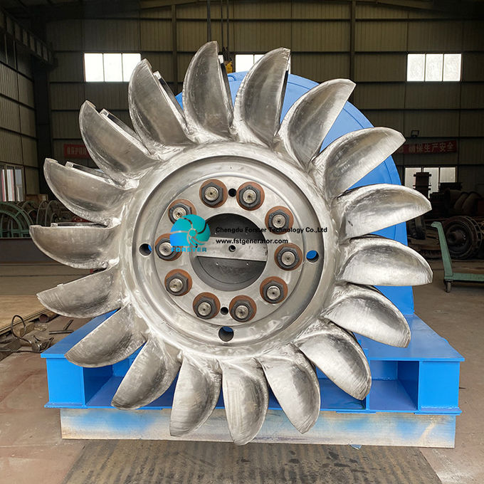 Horizontal Hydro Impulse Impact Pelton Turbine With Pelton Wheel 400ke To 1500kw
