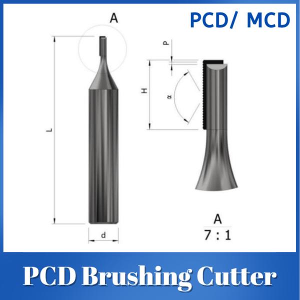 China Precision PCD Diamond Brush Cutter Metal Texturing Polycrystalline Diamond Tools factory