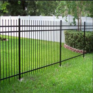 China Powder Coating Iron Wrought Fence 6 Foot Portable Galvanized Steel factory