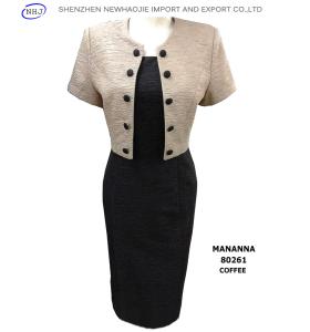 China Contrast Color Short Sleeve Slim Fit Tailor Suits Designs for Lady factory