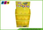 Three Shelves Corrugated Pop Retail Cardboard Displays For Drawing Board