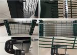 Green PVC Coated 358 Security Fencing Anti Climb Rectangle Hole For Villa