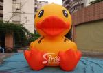3m High Giant Inflatable Yellow Duck For Advertising On Ground For Outdoor