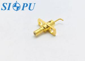 China SSMB Male RF Coaxial Connector – Straight Microstrip Type, Flange Mounted, Solderable factory