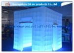 Popular Oxford Material Square Inflatable Photo Booth Kiosk Tent With Led