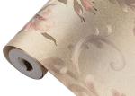 Waterproof Country Style Wallpaper / Gold Foil Wallpaper with Floral Pattern