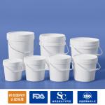 Round 20L 5 Gallon Plastic Pail PP Paint Bucket for Food Grade Thicken Packaging