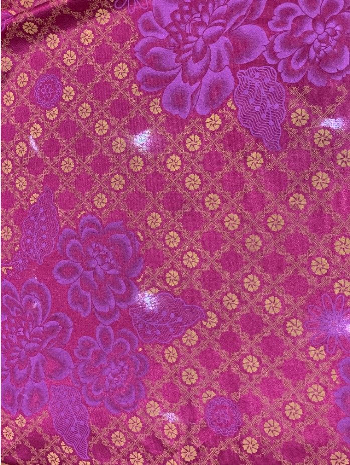 Dustmite Proof Red Base 100g/M2 Floral Jacquard Fabric For Quilting