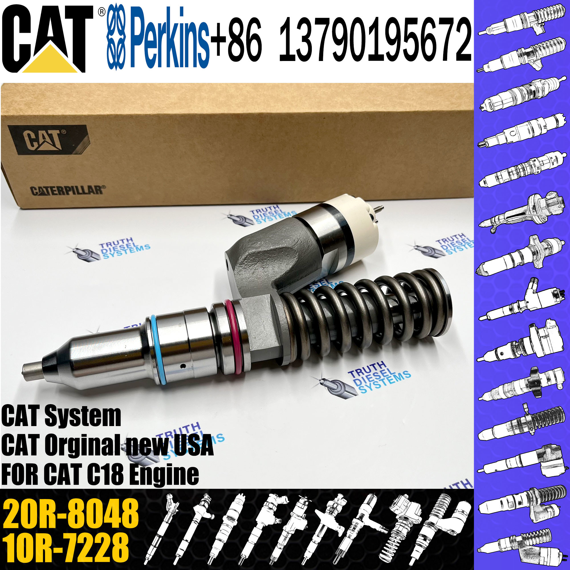 Fuel Injector 211-3026 1OR-9787 20R-8048 1OR-7228 211-3025 for Engine 3406E C18