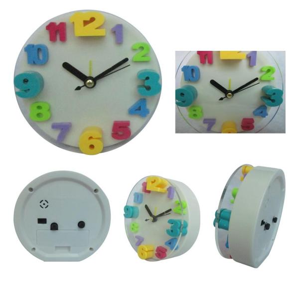 China Round digital clock with glass factory