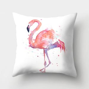 China Home Decorative Throw Pillow Covers Flamingo Pattern&amp;Tropical Flower Leaves Cotton Linen Cushion Covers 18 X 18 Inch factory