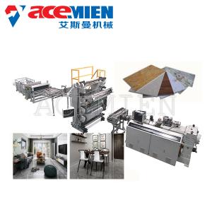 China PVC Imitation Artificial Marble Making Machine Decoration With UV Coating factory