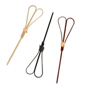 China 9cm Disposable Heart Shaped Decorative Bamboo Food Picks Toothpicks For Wedding factory