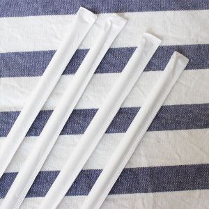 Individual Packing Biodegradable Paper Straws , Paper Bubble Tea Straws