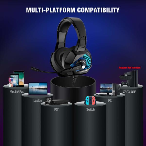 20000Hz 2.2m ONIKUMA K6 3.5 Mm Gaming Headset With Mic
