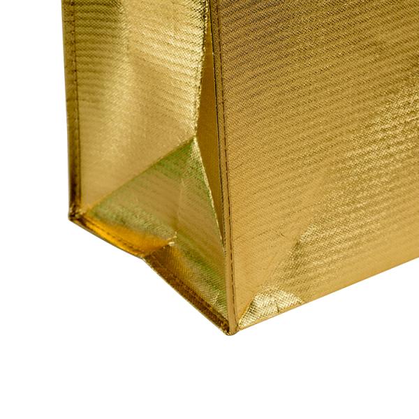 Wholesale cheap custom logo printed folding laser pla eco pp metallic non woven tote shopping bags