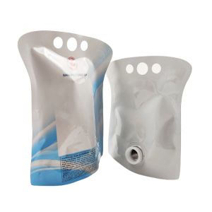 Wine Bottle 80-180mic 1.5L Stand Up Pouch With Spout With Handle