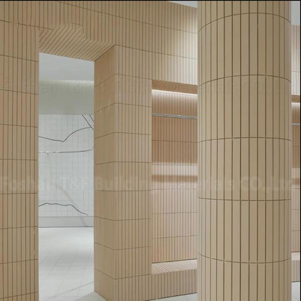 Mosaic Light Yellow Clothing Store Marble Stone Tile Long Strip Commercial