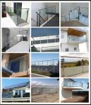 Safety Tempered Glass Balcony Grill Balustrade Modern Design For Home Commercial