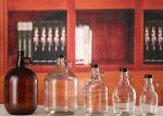 Amber Glass Beer Growler 4L Capacity Large Beer Bottle Screw Top Lids