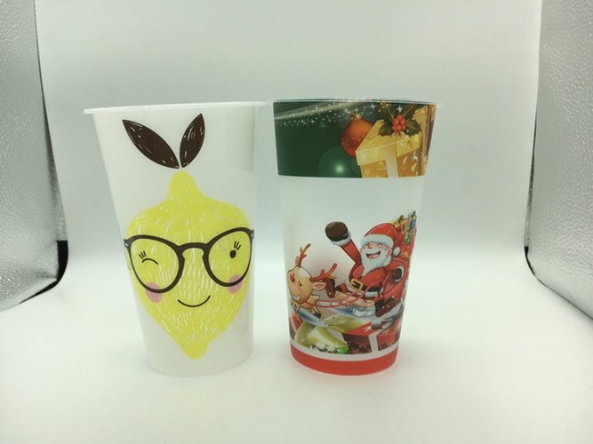 Advertising Colourful Printing Iml Cups Transparent Adhesive In-Mold Labeling