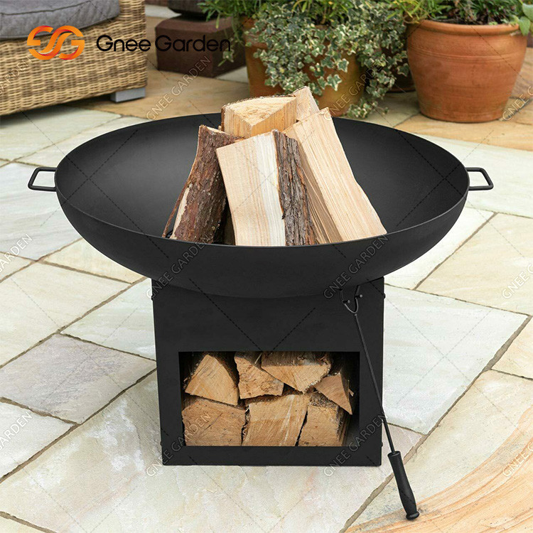 Customized Natural Rust Corten Steel Metal Large Barbecue Grill Outdoor Fire Pit