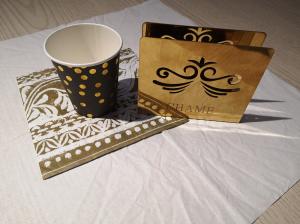 China Hot Stamping Printed Color Lunch Decorative Paper Napkin For Parties factory