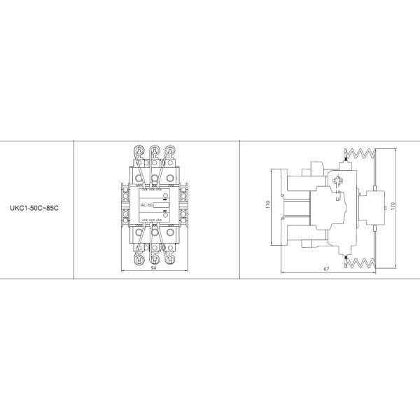 Industrial Switch Socket Change Over Contactor 50 Amp 80 Amp