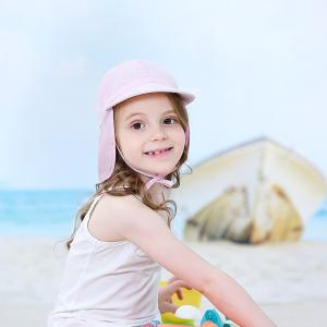 China ODM Neck Cover Babys Summer Hat Cotton 43cm 55cm Ear Flap Hats factory