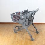 130L China All Plastic Push Trolley Plastic Shopping Carts