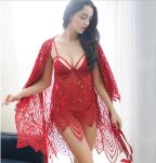 Thong Sheer Babydoll Pajamas Backless Deep V Neck Lingerie