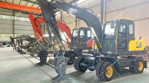 China Digging Trenches Yellow Heavy Digger Drive Wheel Long Arm Excavator Easy Operate factory