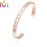 Inspirational Fadeless Letter Hollow Carved Bracelet