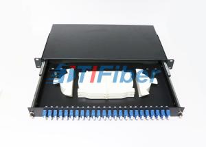 China Wall mounted 24 Port Fiber Optic Terminal Box LC Duplex Fiber Adapters factory