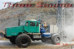 China Truck mounted drilling rig in desert factory